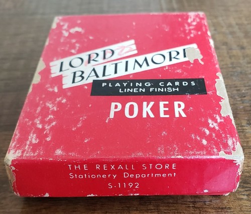 Lord Baltimore Playing Cards S-1192 Linen Finish-Rexall Complete/Free Shipping!! - Picture 4 of 9