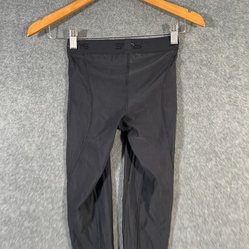 Skins Tights Mens Small Black Skinny Leg Compression Gym Running Adult Z143 - Picture 12 of 13