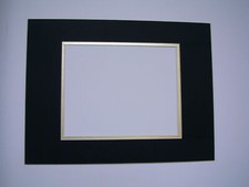 Picture Framing Mats 20x24 Mat for 16x20 photo Black with shiny gold liner 48