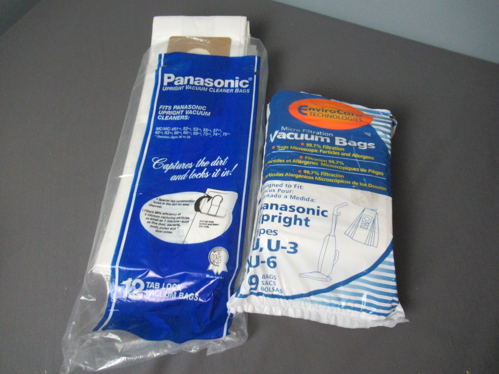 Panasonic Upright Vacuum Bags - 9 U3 & 8 U6 - 167 Model