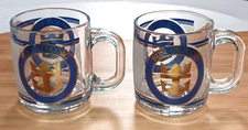 Royal Caribbean Sun Viking Cruise Ship Coffee Tea Mugs Glass 10oz Set of 2