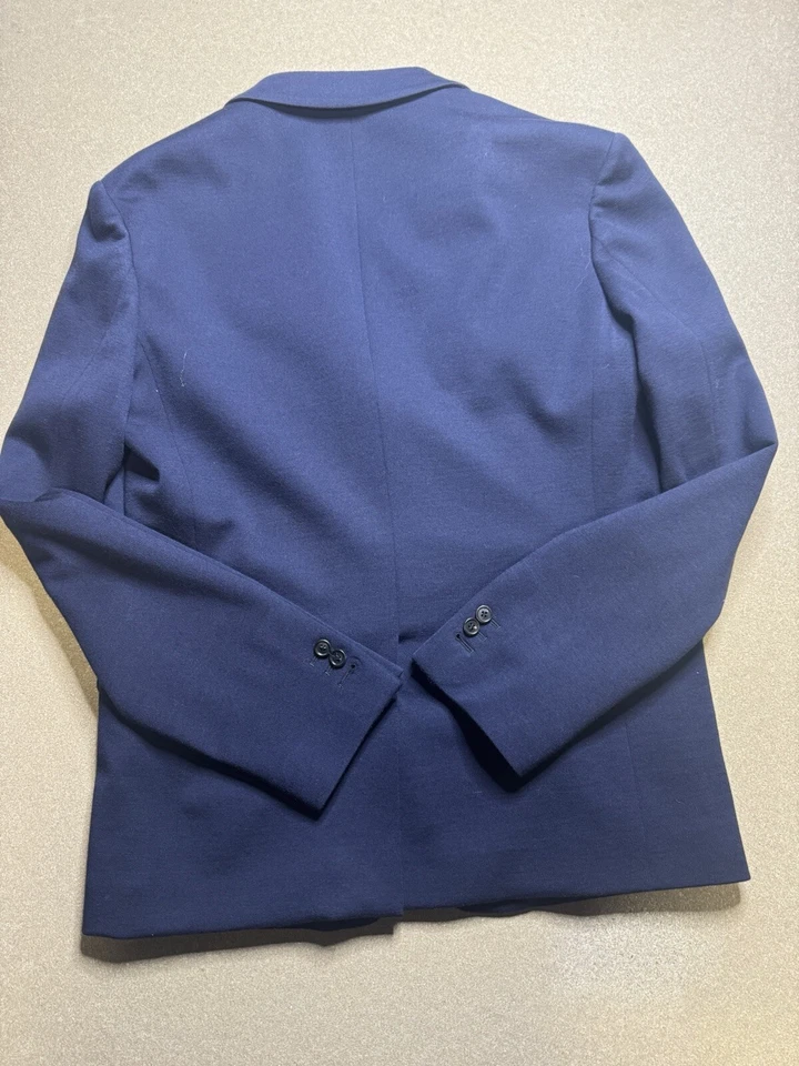 $2700 PRADA Blazer 52R Azul Sólido Italia Traje Blazer Chaqueta Foto 3 de 4