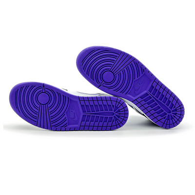 554724-095 Nike Air Jordan 1 Mid Black Court Purple Dark  display picture 1