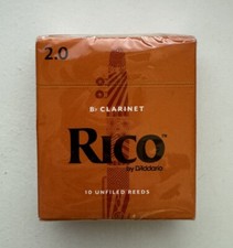 10 Pack Rico Bb Clarinet B flat Reeds  2 Strength 2 RCA1020 New/Sealed