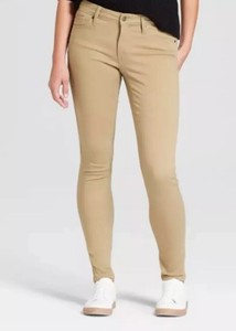 Universal thread Mid Rise Skinny Khaki Tan pants Size 18 Regular | eBay