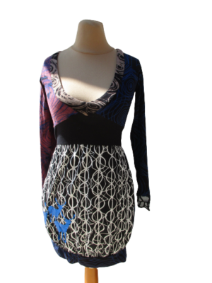 Robe Desigual Occasion - Taille S - Multicolore - Longueur Midi - Très Bon état