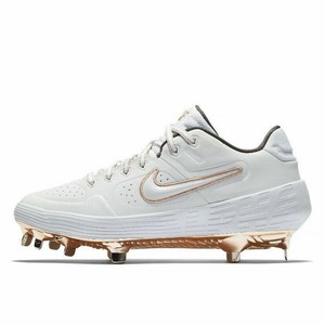 white and gold cleats baseball