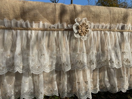 High Quality Unique Kitchen Valance Burlap Kitchen Curtain window Treatment - Picture 9 of 9
