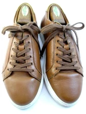 Allen Edmonds "COURTSIDE" Low-Top Leather Dress Sneakers 7.5 D Walnut  (781)