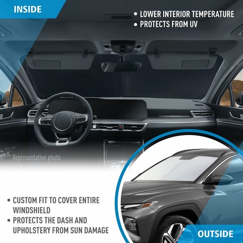 Windshield Sun Shade for 2022-2025 Hyundai Tucson - Picture 6 of 8