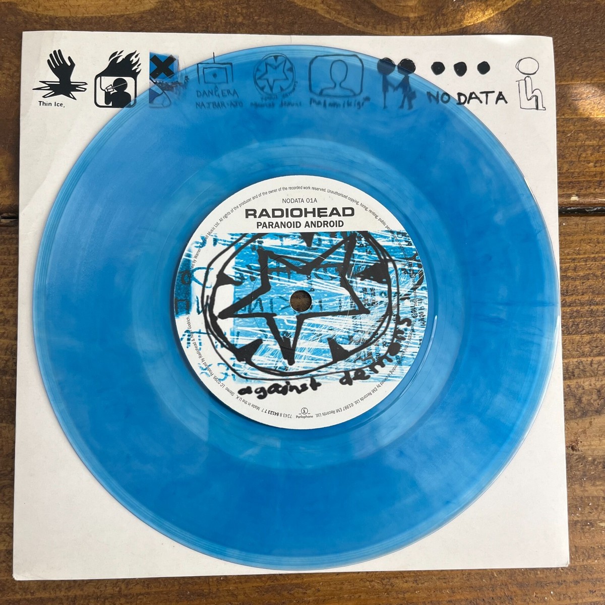 Radiohead/Paranoid Androidレコード7“超限定ブルー盤 Radiohead Paranoid Android 1997 Transparent Blue Vinyl