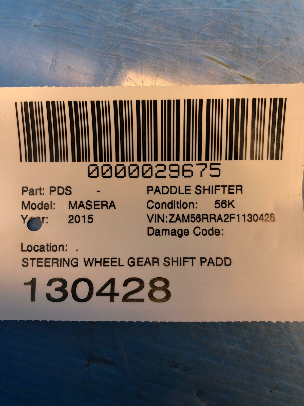 2014-2019 MASERATI QUATTROPORTE M156 STEERING WHEEL GEAR SHIFT PADDLE 107710213