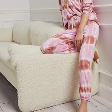 Anthro SUNDRY Tie-Dye Sweatpant Joggers - Pink/Wine - Sz 1 Small - NWT - 138