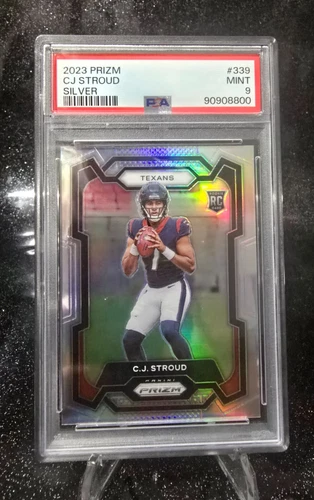 2023 Panini Prizm CJ STROUD *ROOKIE SILVER PRIZM* #339 graded PSA 9