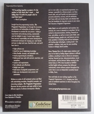 The Pragmatic Programmer : From Journeyman to Master by David