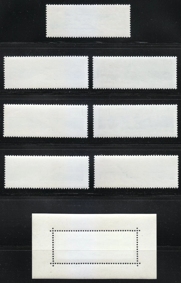 Hungary 1964 MNH Mi 2071-2077+Block 45 Sc 1619-1625,C250 Danube river Bridges ** - Image 2 of 2