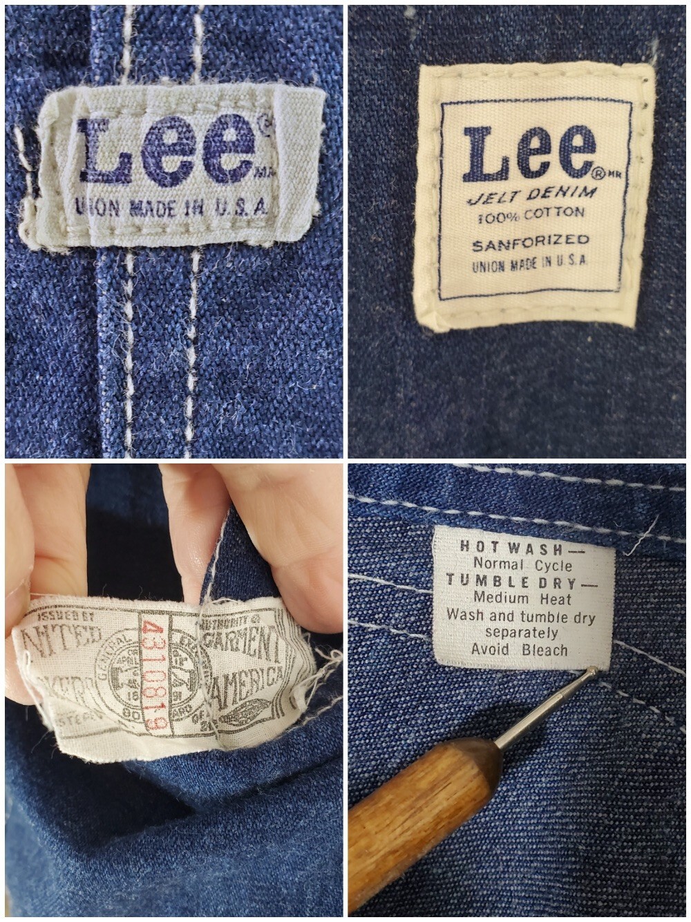 Vintage 40s or 50s Lee Jelt Denim Overalls - Vint… - image 9