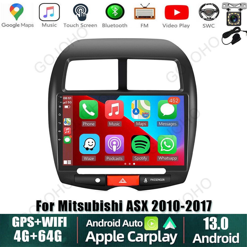 64GB Apple CarPlay Android 13 Car Stereo Radio Navi For Mitsubishi ASX 2010-2017
