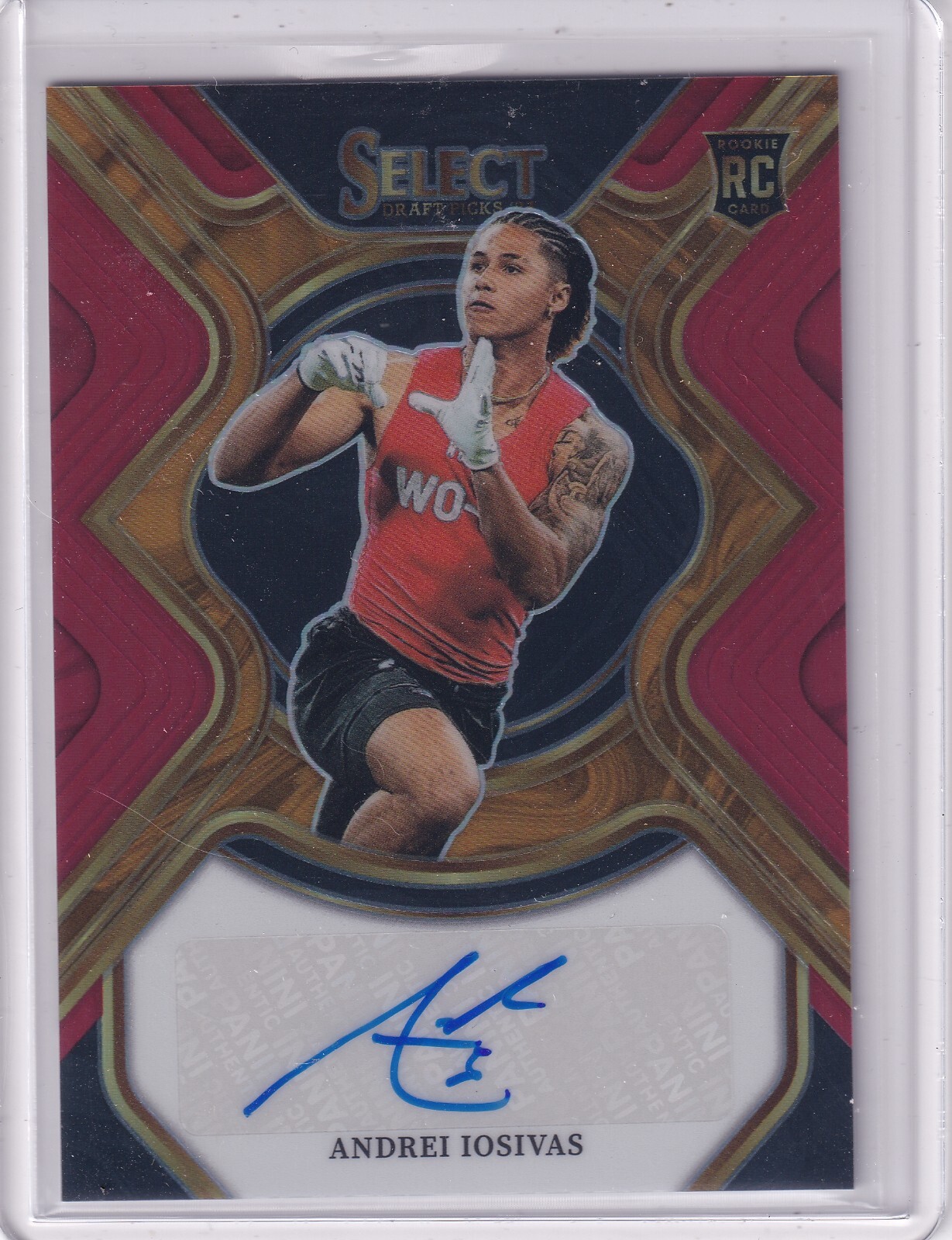 Andrei Iosivas 2023 Panini Select Draft Picks Red Prizm Rc Auto