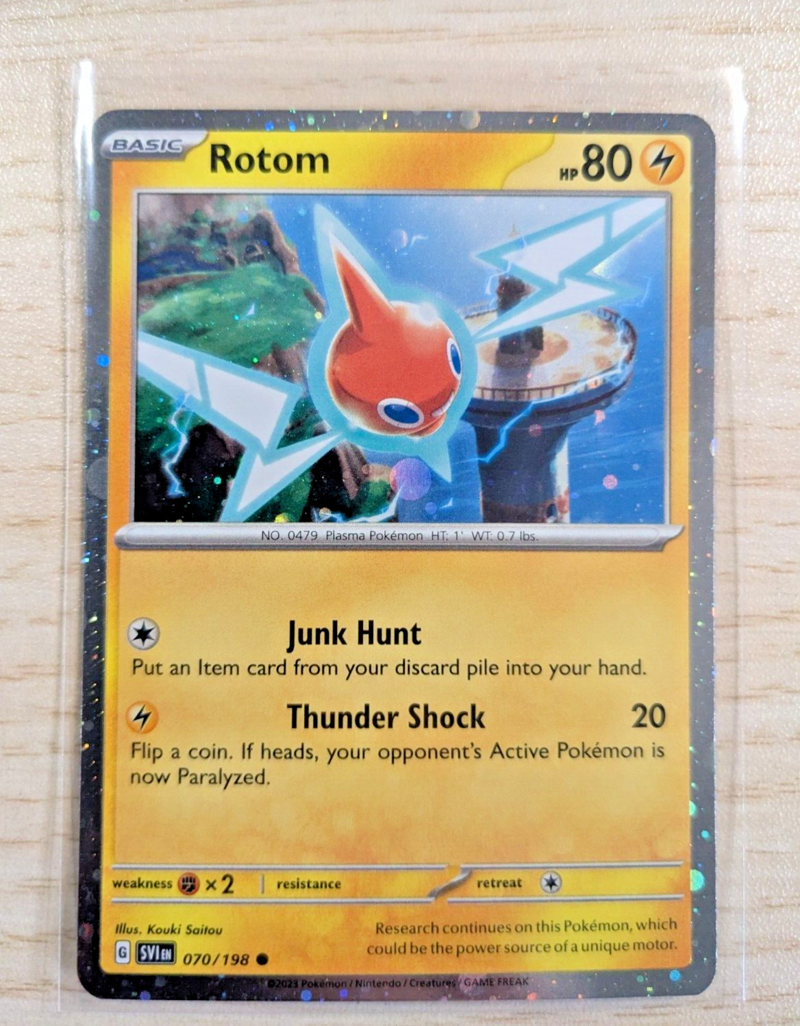 Pokemon 2023 Scarlet & Violet Rotom 070/198 Cosmos Holo Exclusive