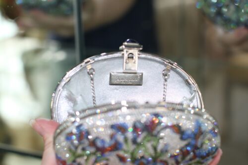 JUDITH LEIBER SWAROVSKI CRYSTAL IRIS GARDEN VANGOGH DREAM MINAUDIERE CLUTCH BAG - Picture 11 of 17