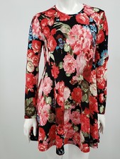 NWOT Show Me Your Mumu Harrison Babydoll Mini Dress Red Floral Roses Print Tunic