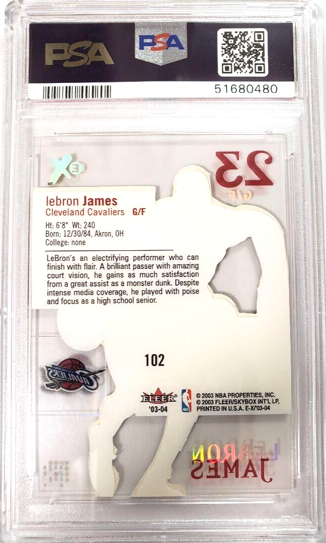 PSA9 2003 Fleer E-X レブロンジェームズ ルーキーカード 2003 FLEER E-X #102 LEBRON JAMES ROOKIE RC PSA 9 | eBay