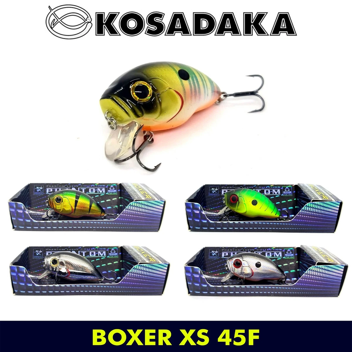 KOSADAKA BOXER XS 45F FLOATING FISHING CRANK BAIT LURE 45mm 8.75g DARK HUNTER