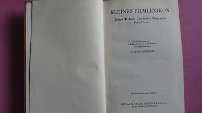 R70410 Kleines Filmlexikon. Kunst Technik Geschichte Biographie Schrifttum. M