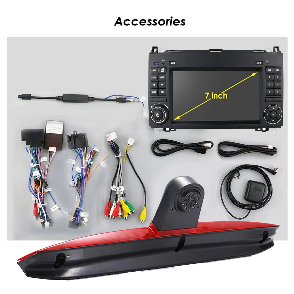 Navi 7"Autoradio GPS+Rückfahrkamera Für Mercedes Benz Vito W447 W639 Flügeltüren - Bild 3 von 4