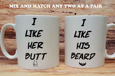 I LIKE HIS OR HER VARIOUS FEATURE COFFEE MUGS, MANY OPTIONS. SOLD AS SINGLE MUGS