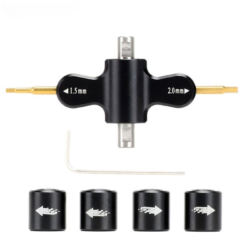 Llave de tuerca de metal M3 M5 funda de destornillador hexagonal para dron de carreras de autos de radiocontrol - Imagen 6 de 6
