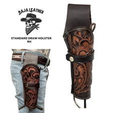 Western Holster for Revolver | Hip Draw | Leather Cowboy Holster 22 38 357 44 45