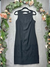 CDC Dress Black Beaded Diamond Star Sheath Cocktail Women’s Size 10 USA Made