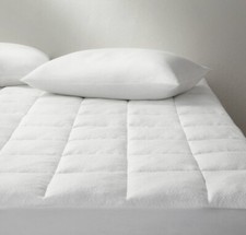 Casaluna King Memory Foam  Down Alternative Mattress Pad - White - NEW