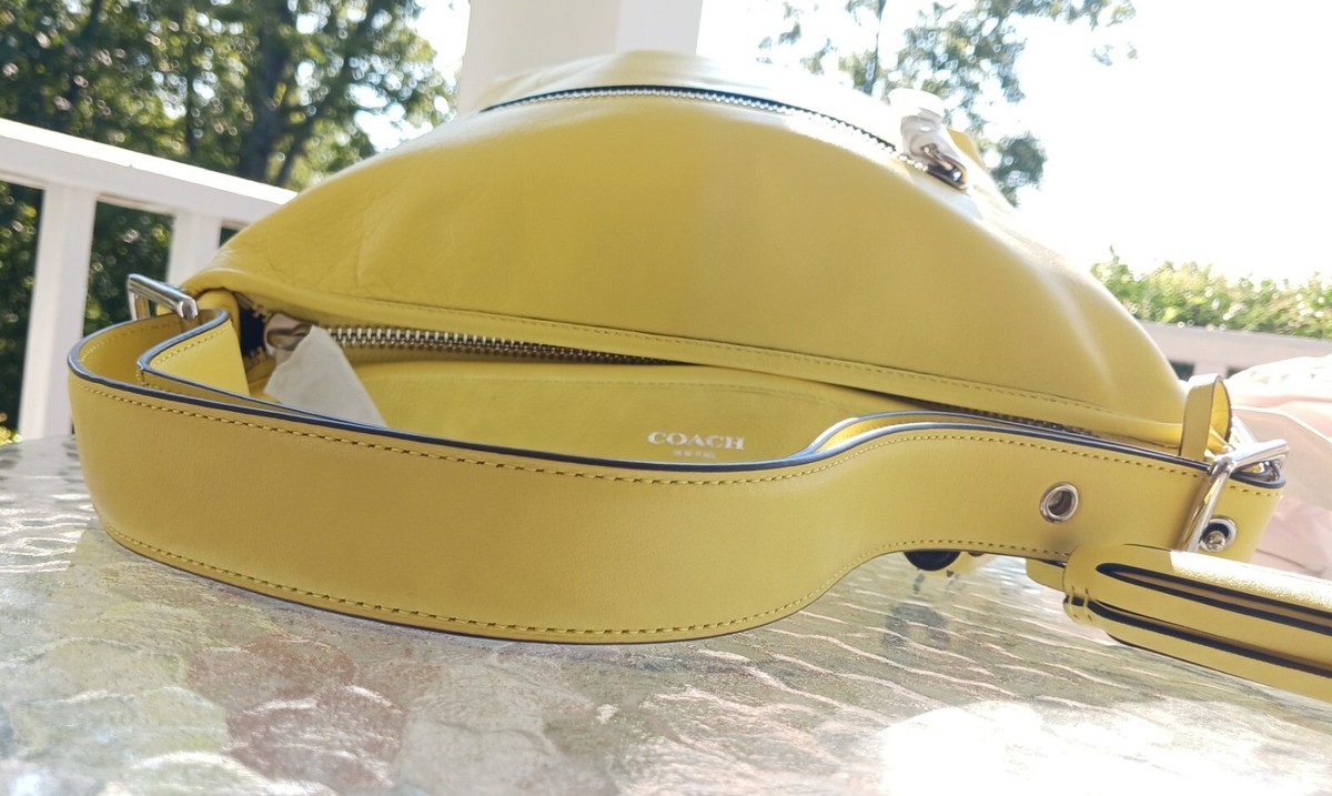 Coach 19889 MEDIUM Lemon Yellow Legacy Duffle Bag W/ Zip