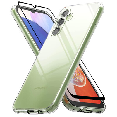 For Samsung Galaxy A15 A05 A25 A35 A55 Clear Flexible Non-Slip Phone Case Cover