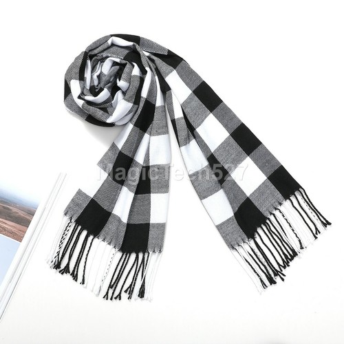 Winter Unisex 100% Cashmere Plaid Scotland Made Solid Striped Scarves Wool Scarf - Imagen 29 de 78