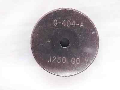 .1250 CLASS Y CARBIDE MASTER PLAIN BORE RING GAGE ONSIZE 1/8 3 mm .125