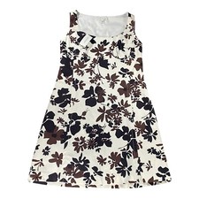 Banana Republic Dress Womens 6 NWT Floral Sheath Off White Brown Office Short