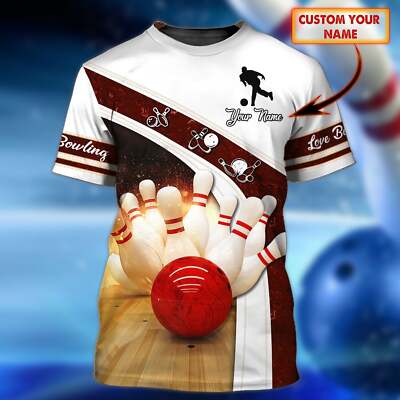 Personalized Men'S Bowling Shirt, 3D Full Printed Bowling Tshirt, Bowling Shirts