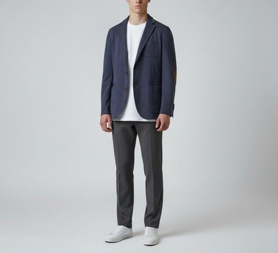 MASSIMO DUTTI Blazer Men's EU 50 Button Front Notch Lapel Elbow Patch Sport