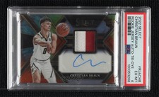 2022-23 Select Rookie Jersey Tie-Dye Prizm 14/25 Christian Braun PSA 6 Auto 1q7