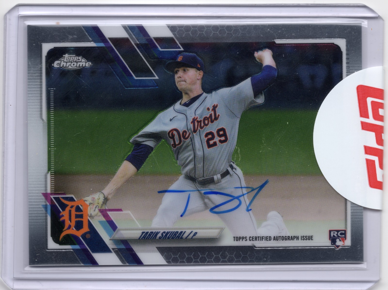 TARIK SKUBAL 2021 TOPPS CHROME RC AUTO #RA-TSK! CY YOUNG + TRIPLE CROWN WINNER!