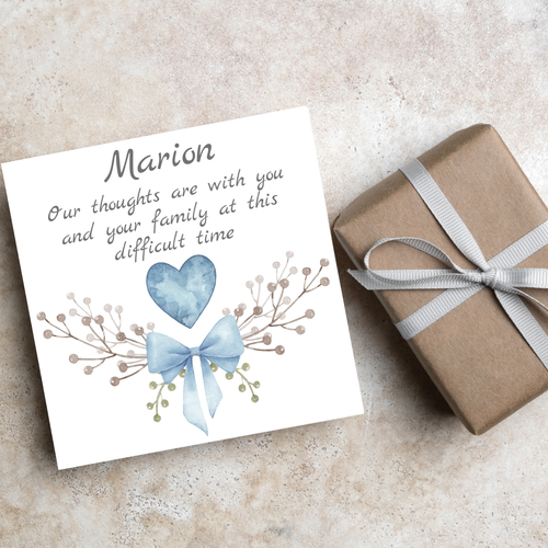 Personalised Sorry for Your Loss Card, Bereavement Card, Deepest Sympathy Card - Picture 2 of 10