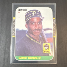 Donruss 1987 Barry Bonds Pittsburgh Pirates #361 MLB Rookie Base Set Card. rookie card picture