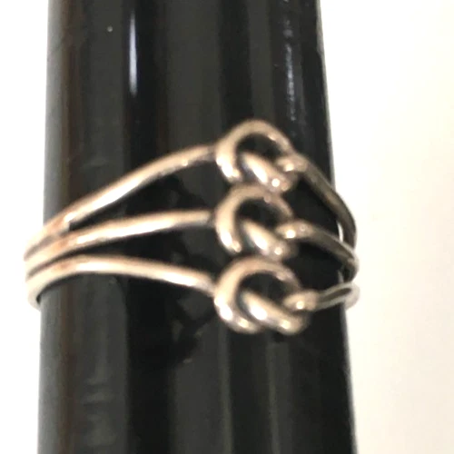 Vintage Ring tested 925 STERLING SILVER Size 5.5 Knot Band Jewelry lot y