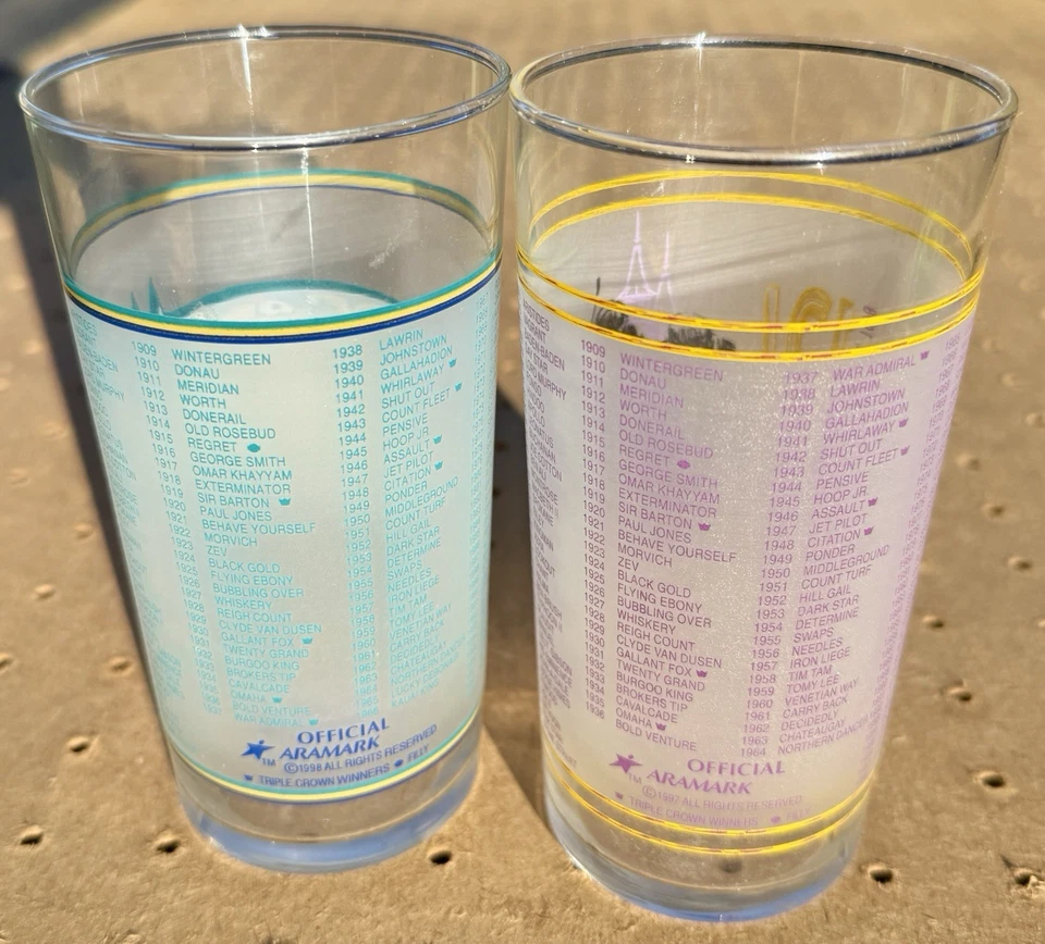 124th 125th Kentucky Derby 12 OZ Julep Glass Churchill Downs carreras de caballos 1997 Foto 2 de 4