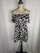 Banana Republic Spotted Off-the-Shoulder Blouse Women's Size Medium