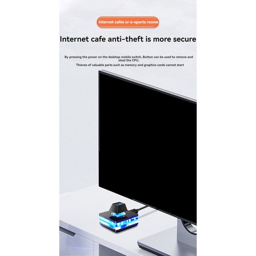 Computer-Desktop-Schalter, Blaue LED, Computer-Motherboard, Externer Start,6089 - Afbeelding 2 van 10